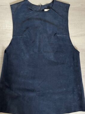 Simon Miller Blue Suede Sleeveless Top